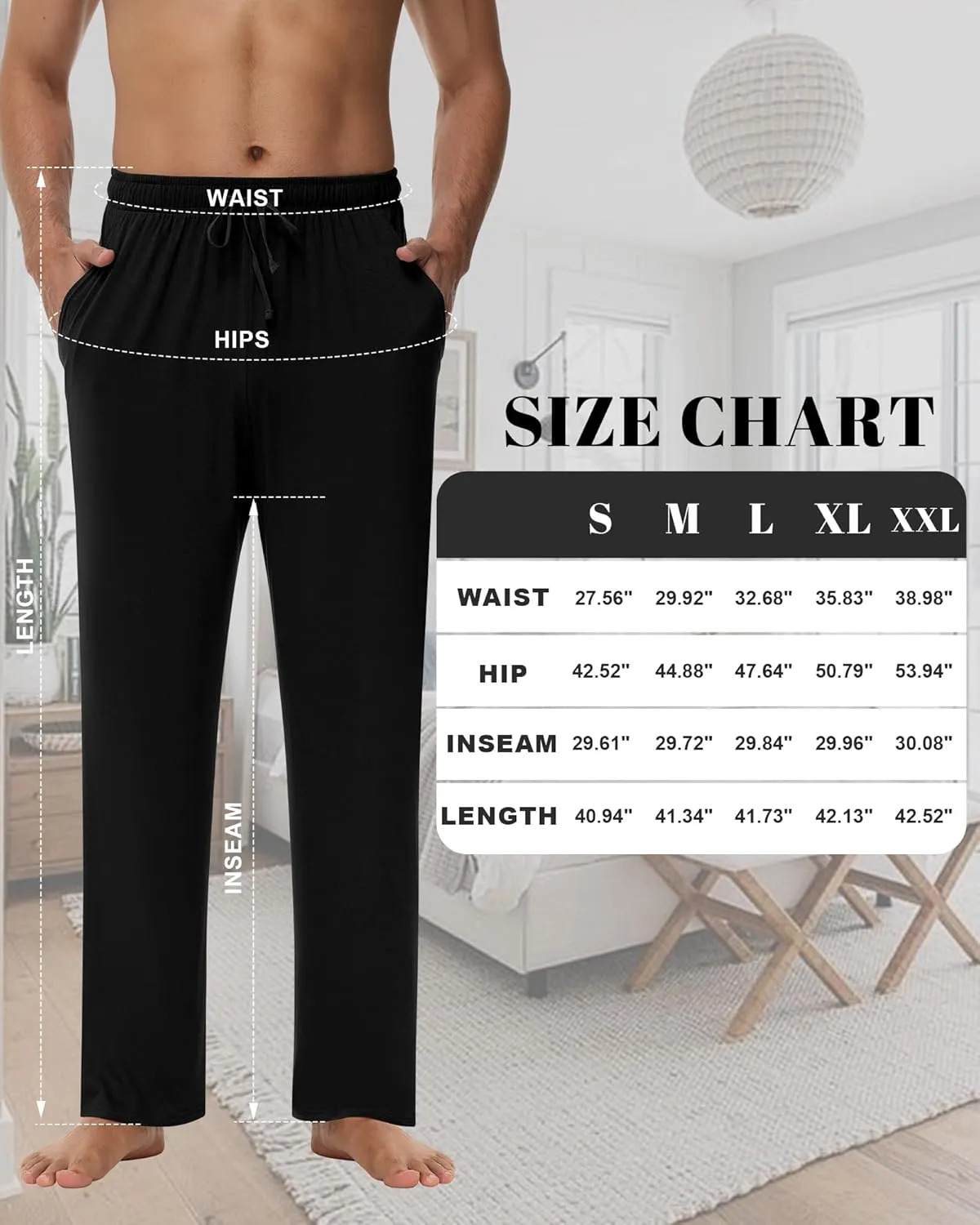 Neer 3 Pack Men's Yoga Sweatpants, Athletic Lounge Drawstring Pants Open Bottom Casual Loose Workout Jogger Pant with Pockets