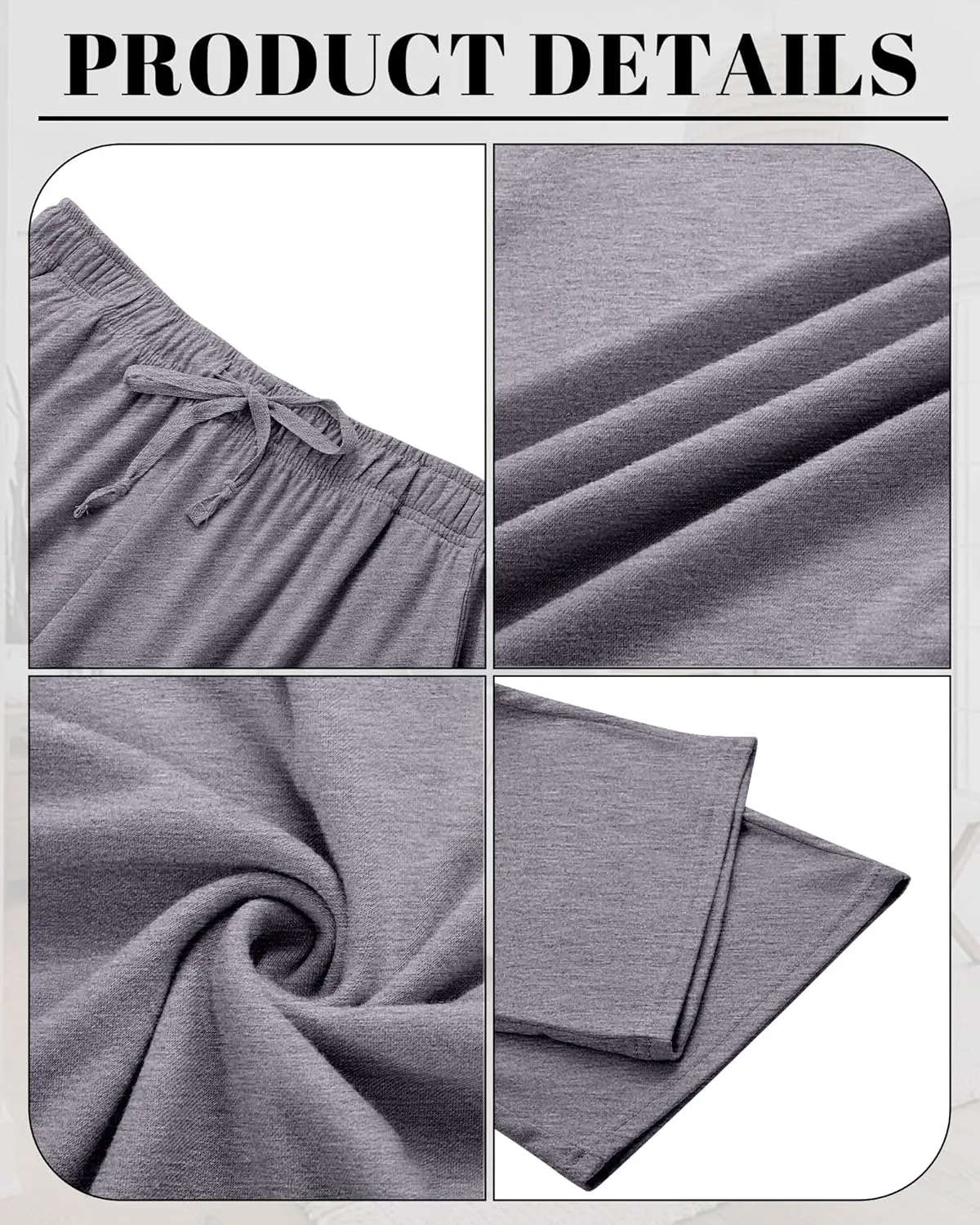 Neer 3 Pack Men's Yoga Sweatpants, Athletic Lounge Drawstring Pants Open Bottom Casual Loose Workout Jogger Pant with Pockets
