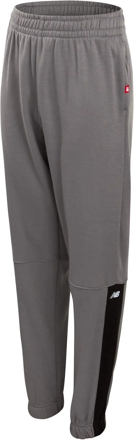 New Balance Boys Active Sweatpants - 4 Pack Performance Fleece Jogger Sweatpants for Boys - Jogger Pants with Pockets (8-20)