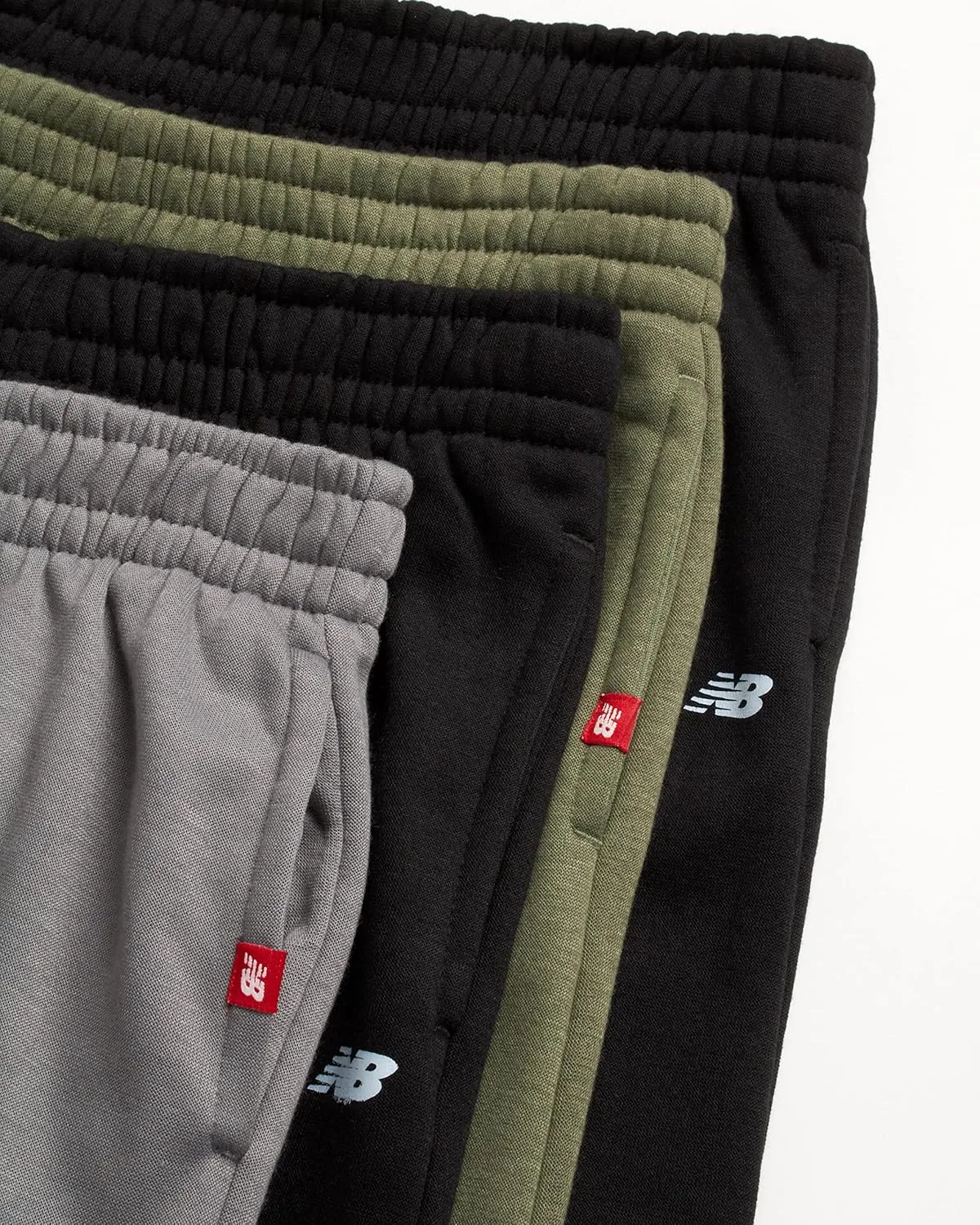 New Balance Boys Active Sweatpants - 4 Pack Performance Fleece Jogger Sweatpants for Boys - Jogger Pants with Pockets (8-20)