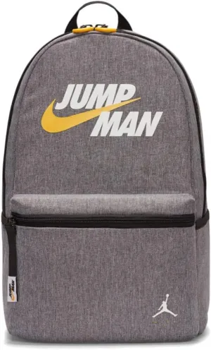 Nike Air Jordan Jumpman Backpack (One Size, Carbon Heather) (Carbon Heather/White/Gold, One Size)