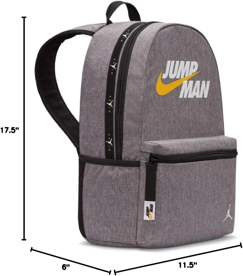 Nike Air Jordan Jumpman Backpack (One Size, Carbon Heather) (Carbon Heather/White/Gold, One Size)