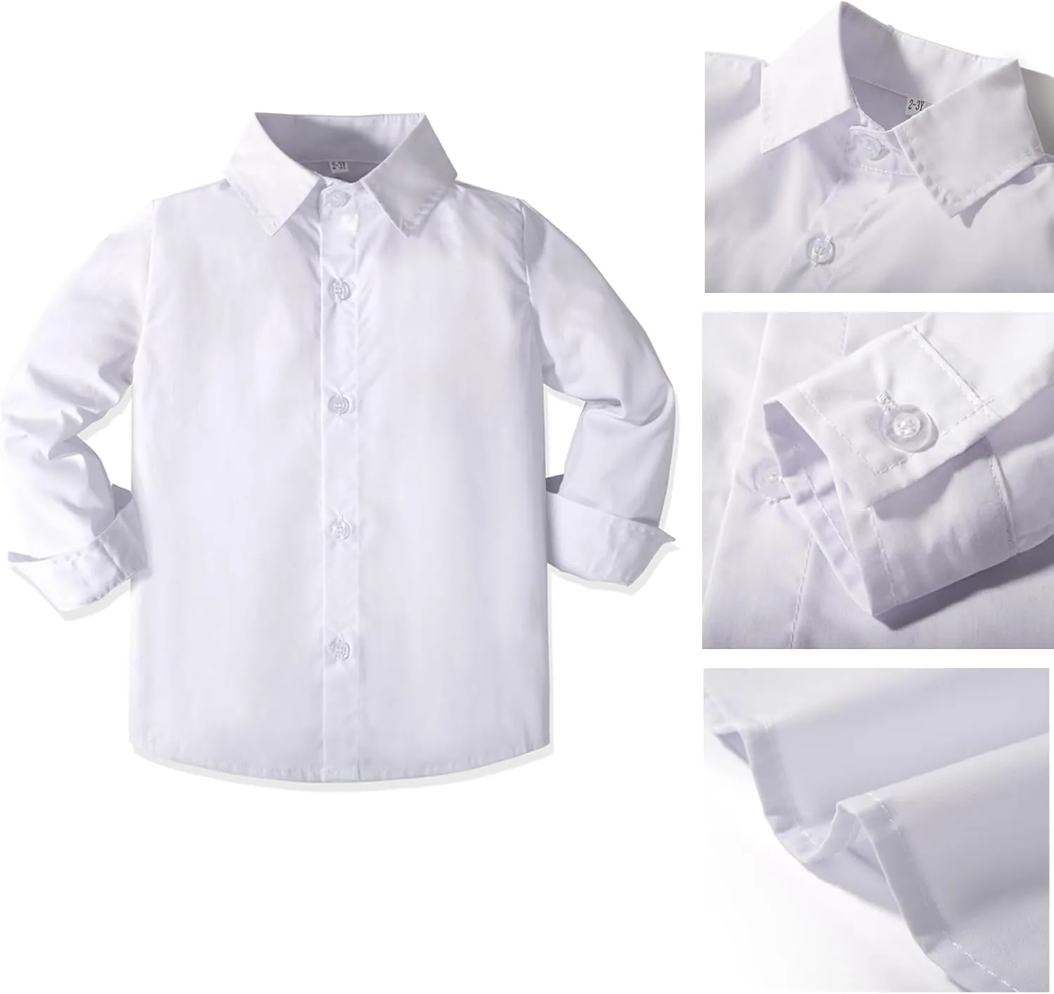 Nwada Boys Suit Set Formal Dress Shirt with Bow Tie, Slim Vest and Pants Toddler Boy Clothes Suits
