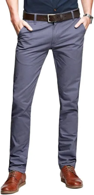 OCHENTA Mens Tapered Flat Front Casual Dress Pants, Chinos Pants Men
