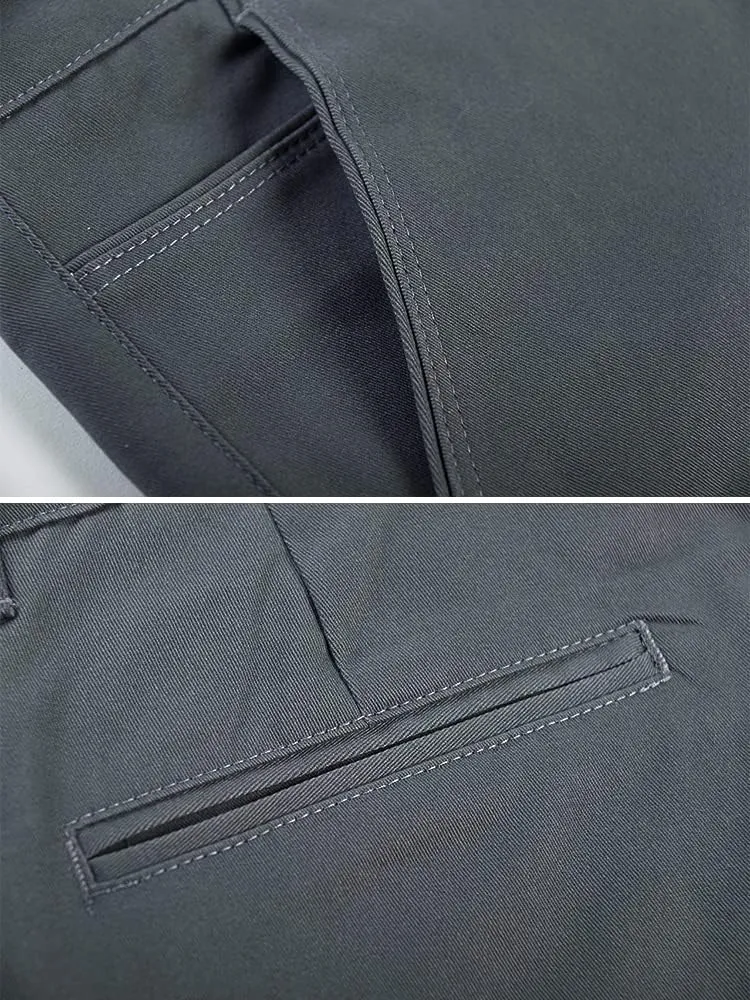 OCHENTA Mens Tapered Flat Front Casual Dress Pants, Chinos Pants Men