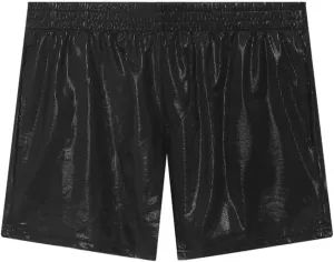 ODASDO Men Faux Leather Holographic Shiny Metallic Boxer Shorts Briefs Underwear Swim Trunk For Rave Dance Party Clubwear