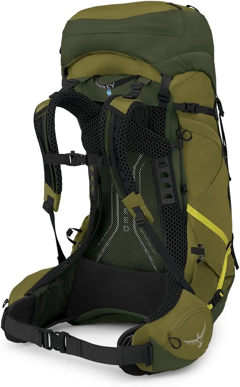Osprey Atmos AG LT 50L Men's Backpacking Backpack, Scenic Valley/Green Peppercorn, S/M