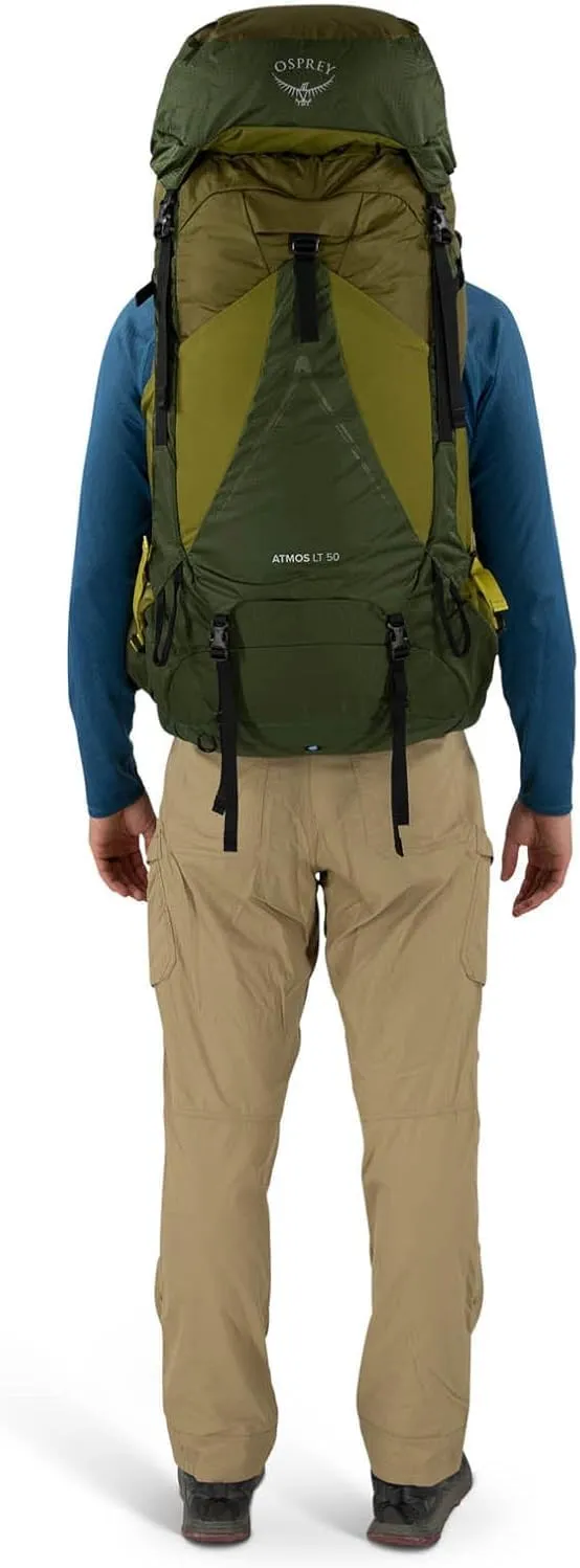 Osprey Atmos AG LT 50L Men's Backpacking Backpack, Scenic Valley/Green Peppercorn, S/M