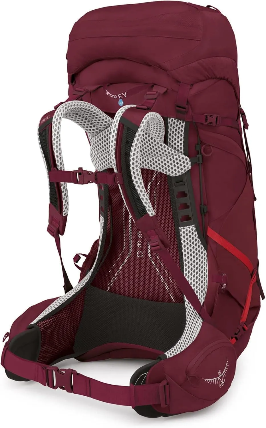 Osprey Aura AG LT 50L Women's Backpacking Backpack, Antidote Purple, WM/L