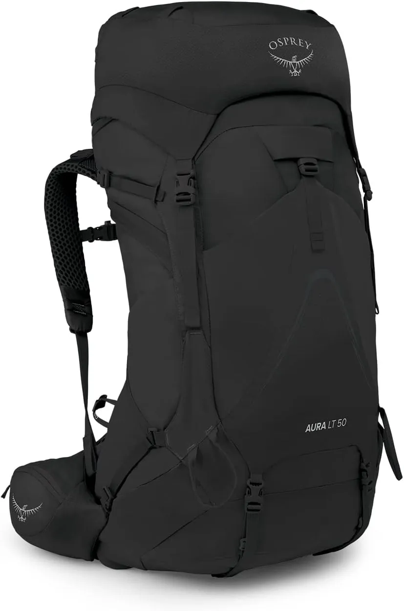 Osprey Aura AG LT 50L Women's Backpacking Backpack, Black, WM/L