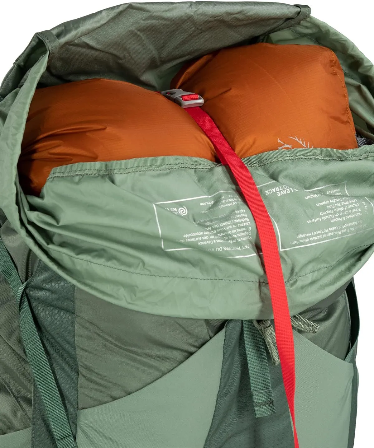 Osprey Aura AG LT 50L Women's Backpacking Backpack, Koseret/Darjeeling Spring Green, WM/L