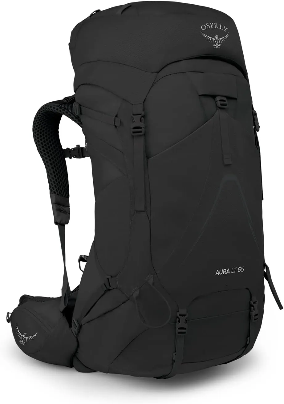 Osprey Aura AG LT 65L Women's Backpacking Backpack, Black, WM/L