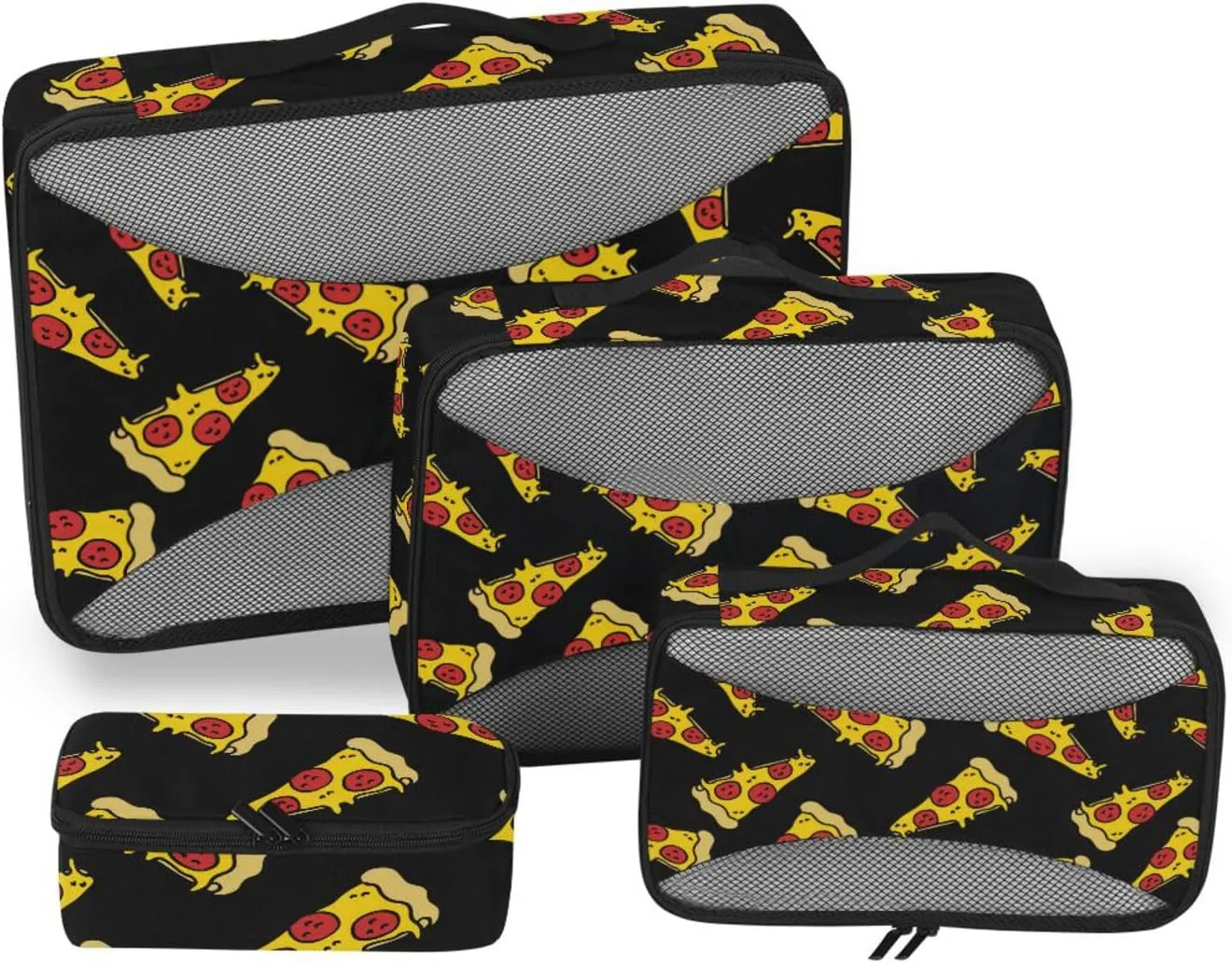 Packing Cubes for Travel Set of 4 Luggage Packing Cubes Travel Organizer Bags for Luggage Packing Cubs Pizza Doodle Pattern