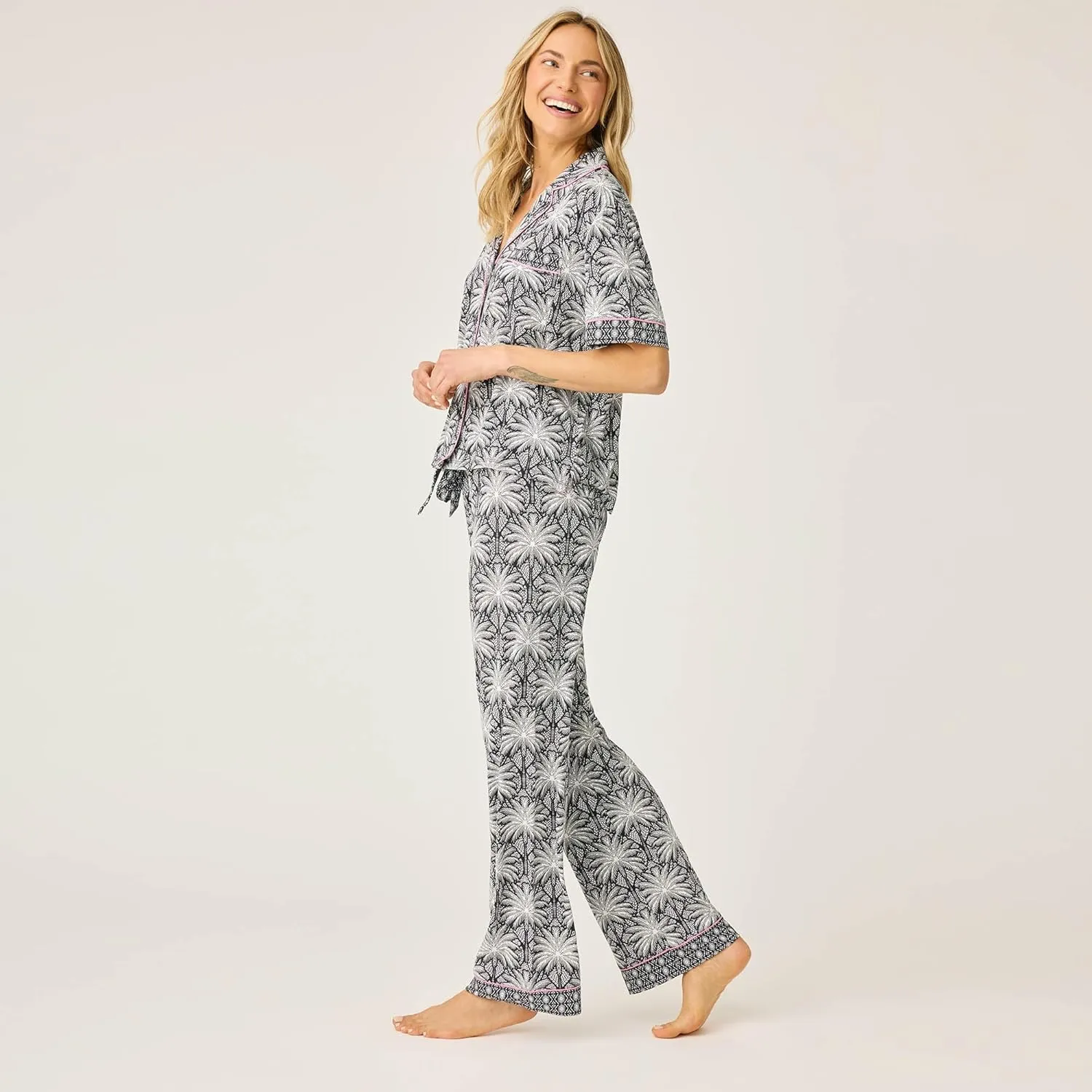 P.J. Salvage Women's Shady Beach Dreams Collection Notch Collar Pj Set