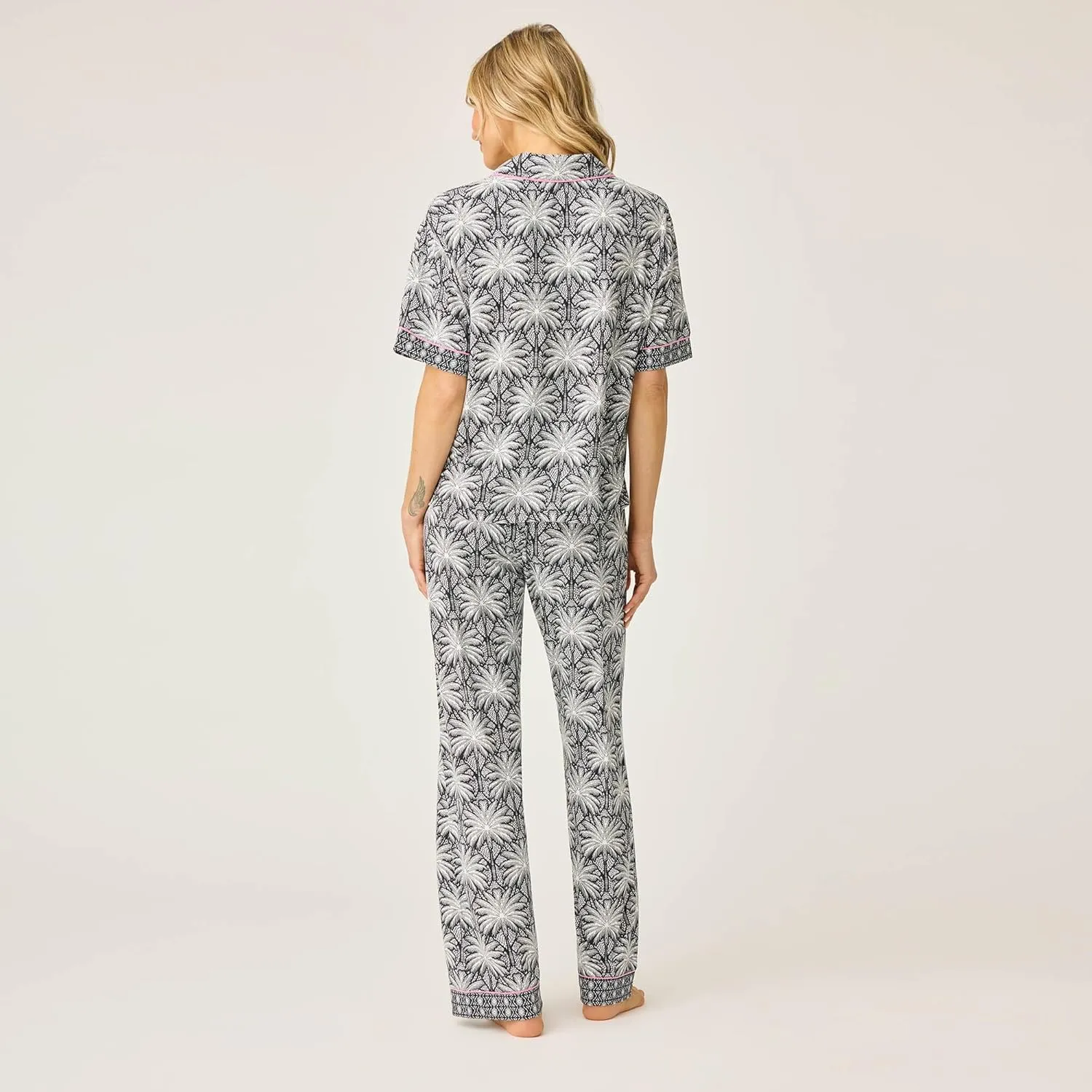 P.J. Salvage Women's Shady Beach Dreams Collection Notch Collar Pj Set