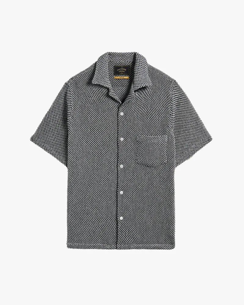 Portuguese Flannel Agora Knit Vacation Shirt - Black