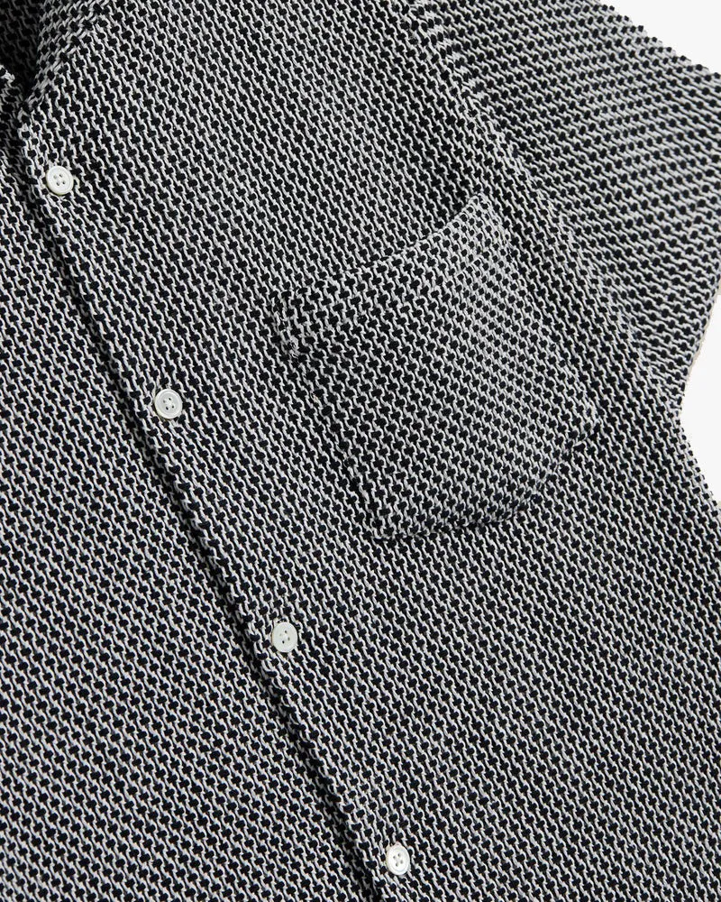 Portuguese Flannel Agora Knit Vacation Shirt - Black
