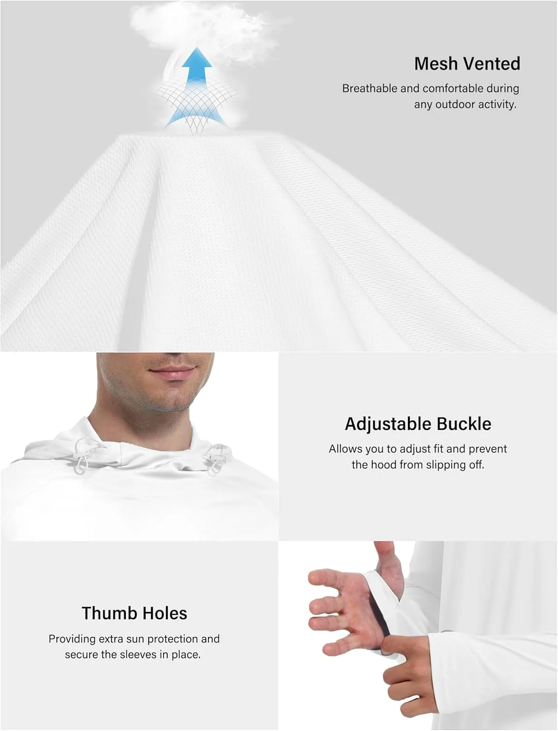 Roadbox UPF 50  Sun Protection Hoodie Shirt - Outdoor Fishing SPF UV Long Sleeve Shirts