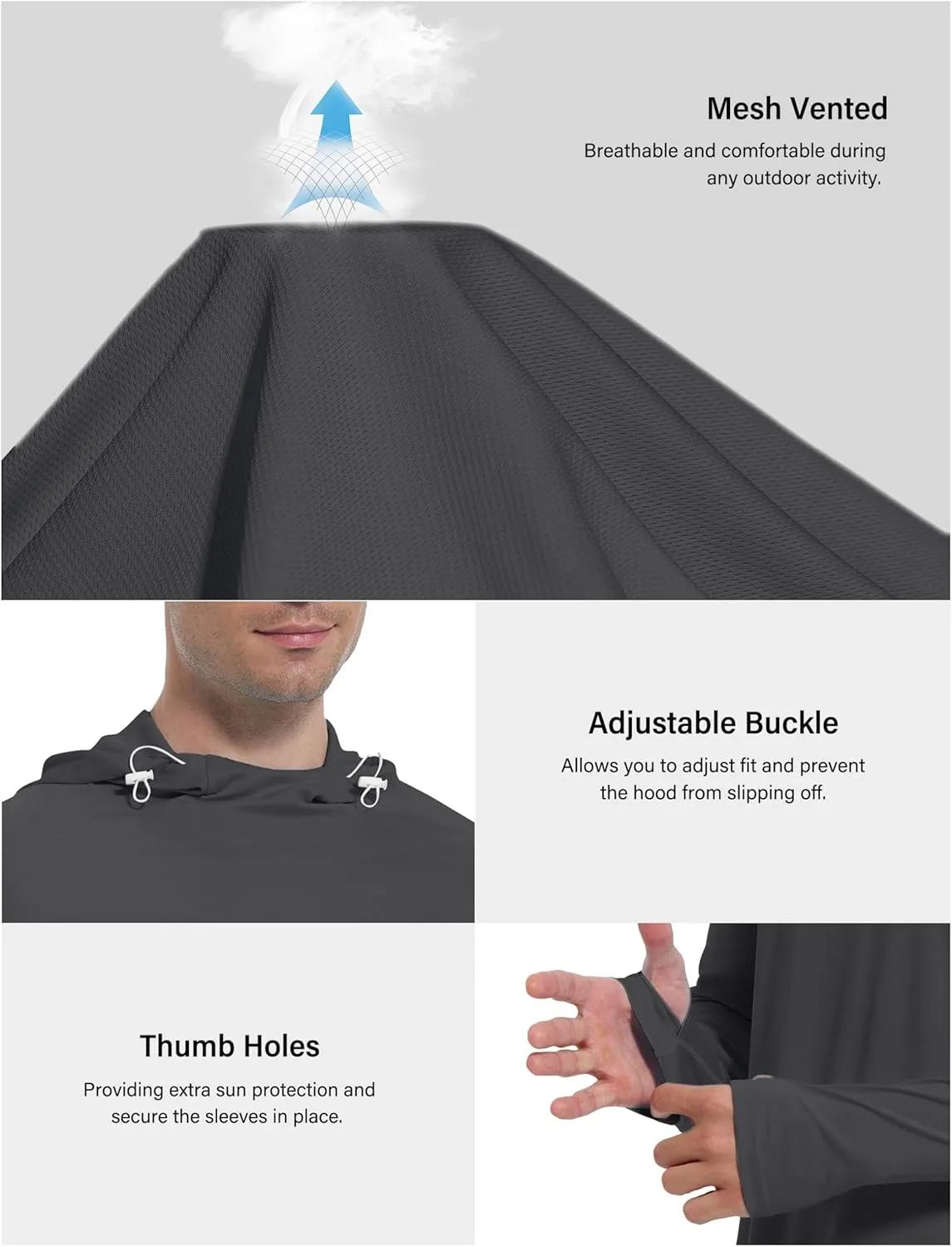 Roadbox UPF 50  Sun Protection Hoodie Shirt - Outdoor Fishing SPF UV Long Sleeve Shirts