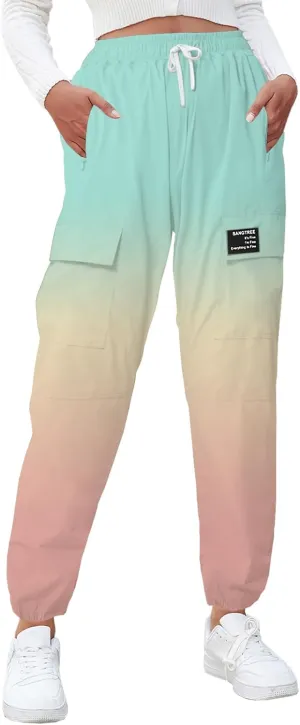 SANGTREE Girls & Women's Waterproof Outdoor Casual Cargo Jogger Pants