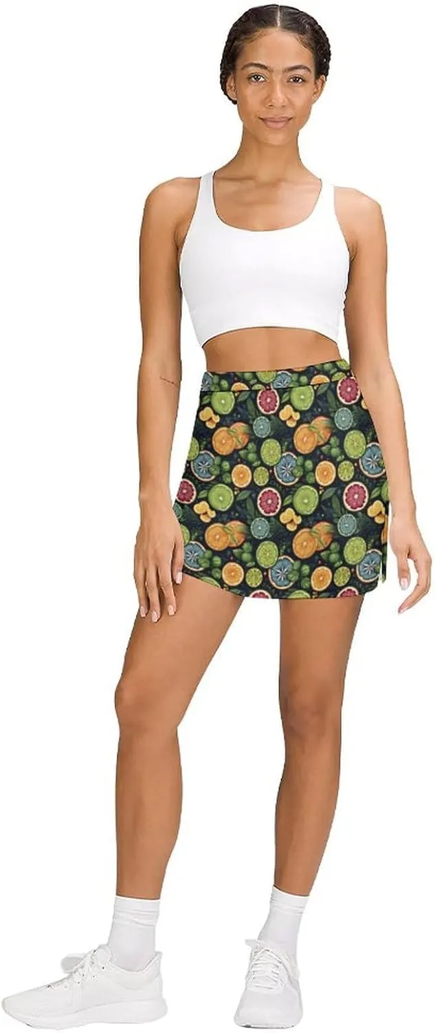 Santa Claus Pattern Mini Pleated Skirts for Women Sexy Mini Skirt Short Cargo Skirt Skater A-line Pleated Skirt
