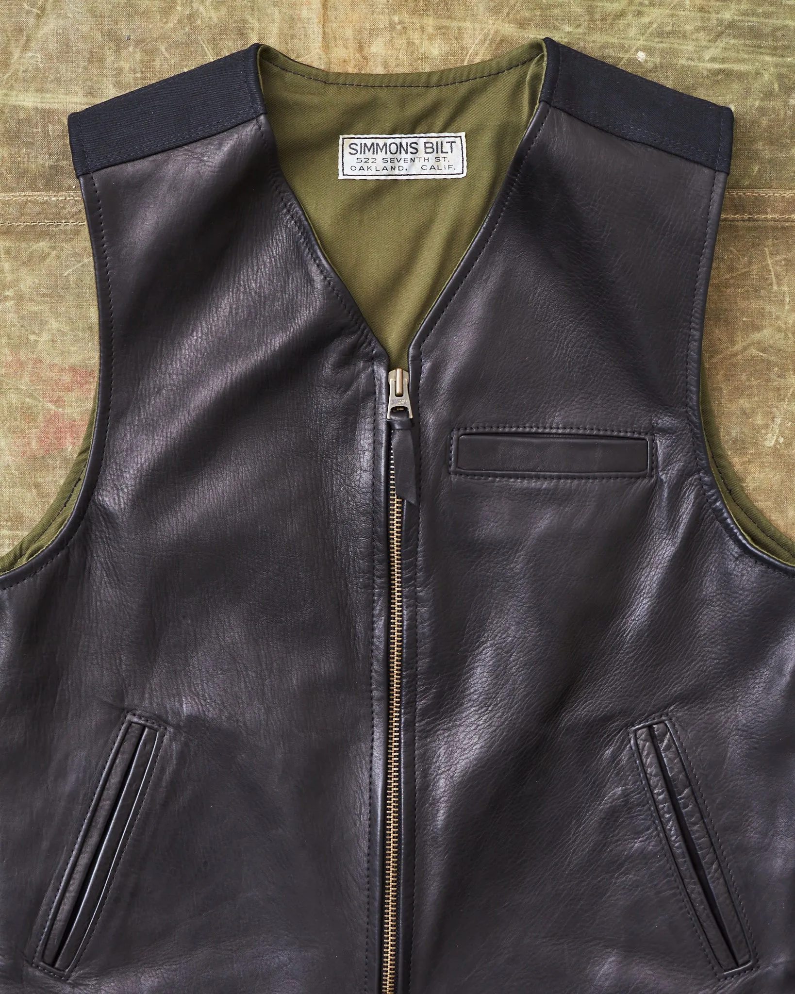 Second Hand Simmons Bilt Horsehide Black Vest 42