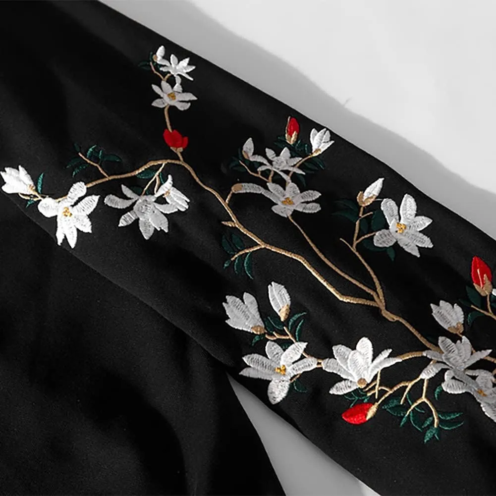 Seidarise Men's Dragon Embroidered Heavyweight Graphic Hoodies Streetwear