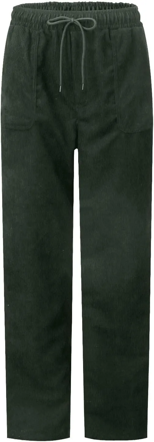 SERYU Corduroy Pants for Women Casual Drawstring Elastic High Waist Straight Leg Pants Loose Comfy Trousers with Pockets