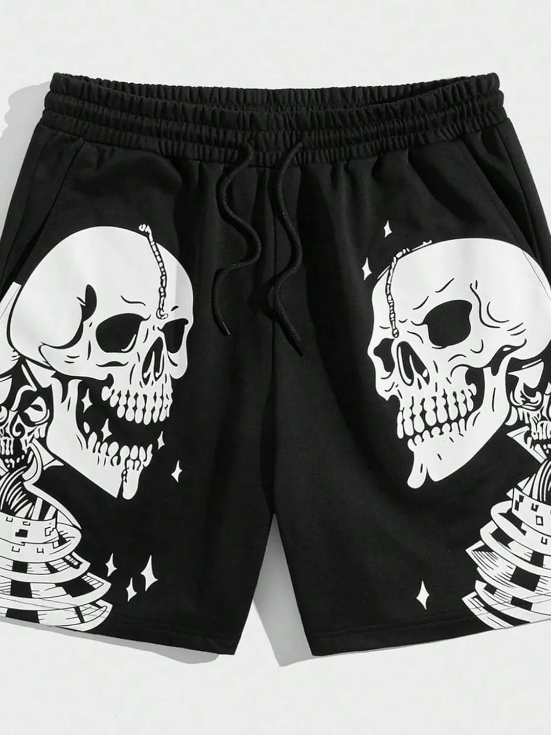 SHENHE Men's Y2K Graphic Shorts Goth Ghostface Skeleton Streetwear Rave Bandana Paisley Shortss