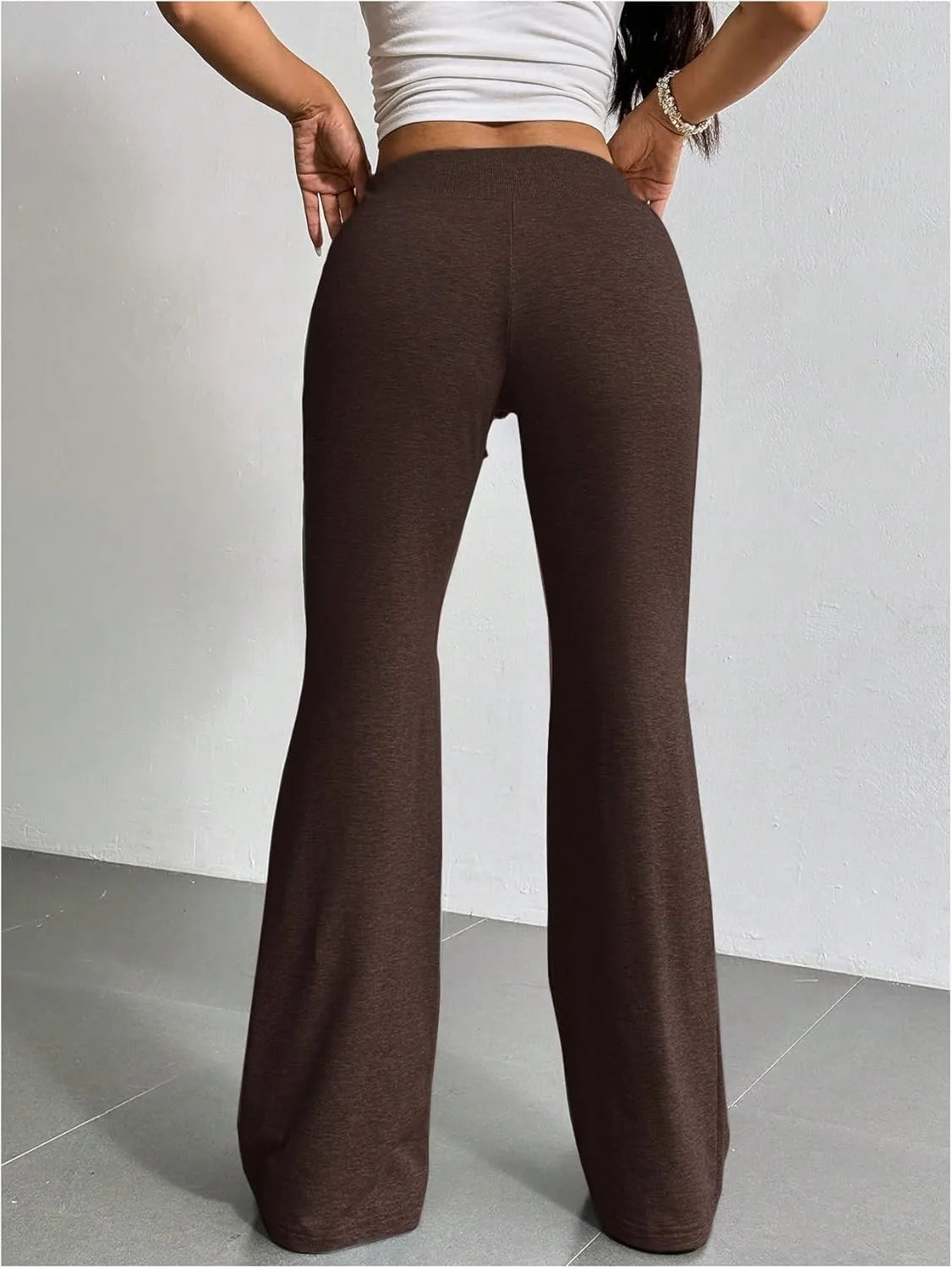 SHENHE Women's Drawstring Waist Bell Bottom Flare Leg Sweatpants Sports Causal Pants