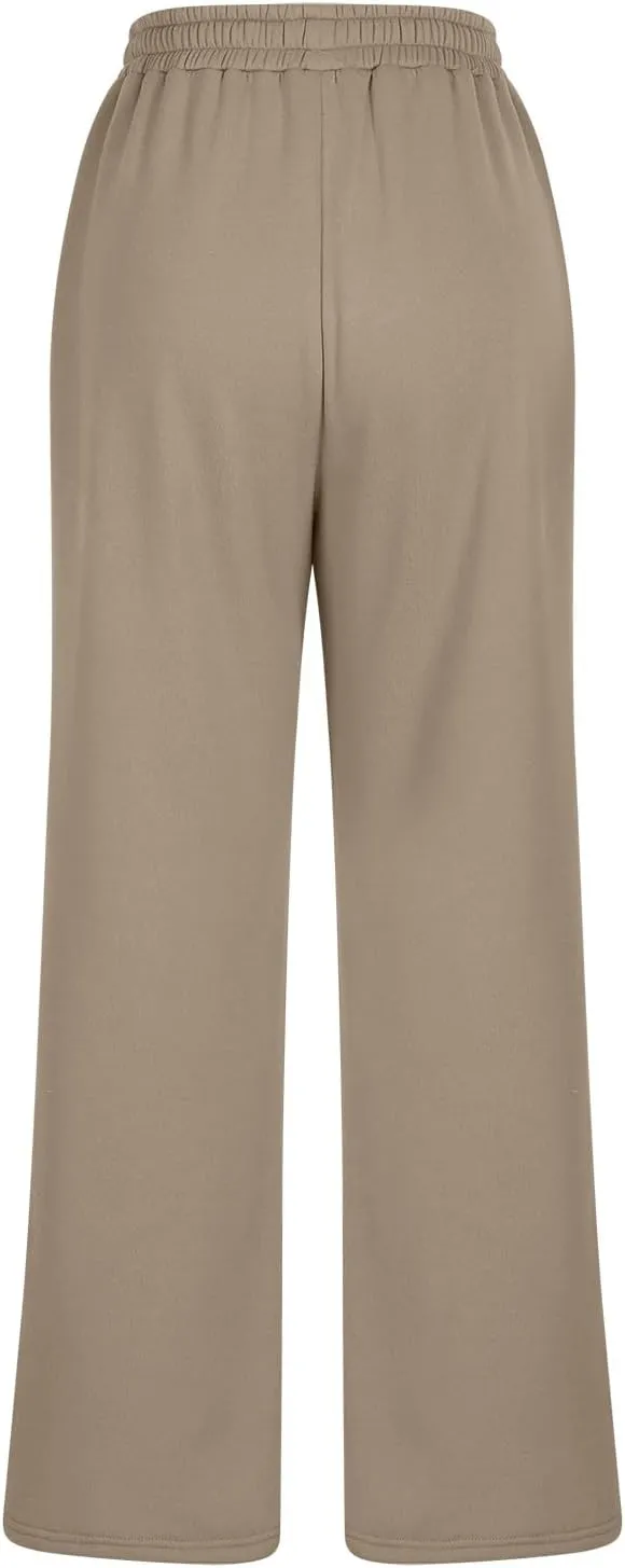 SMIDOW Wide Leg Sweatpants for Women High Waisted Loose Flare Pants Casual Fall Baggy Joggers Athletic Lounge Trousers