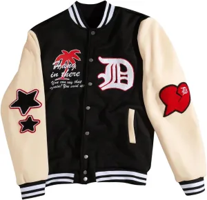 SOLY HUX Men's Varsity Jacket Color Block Graphic Long Sleeve Streetwear Y2k Baseball Jacket