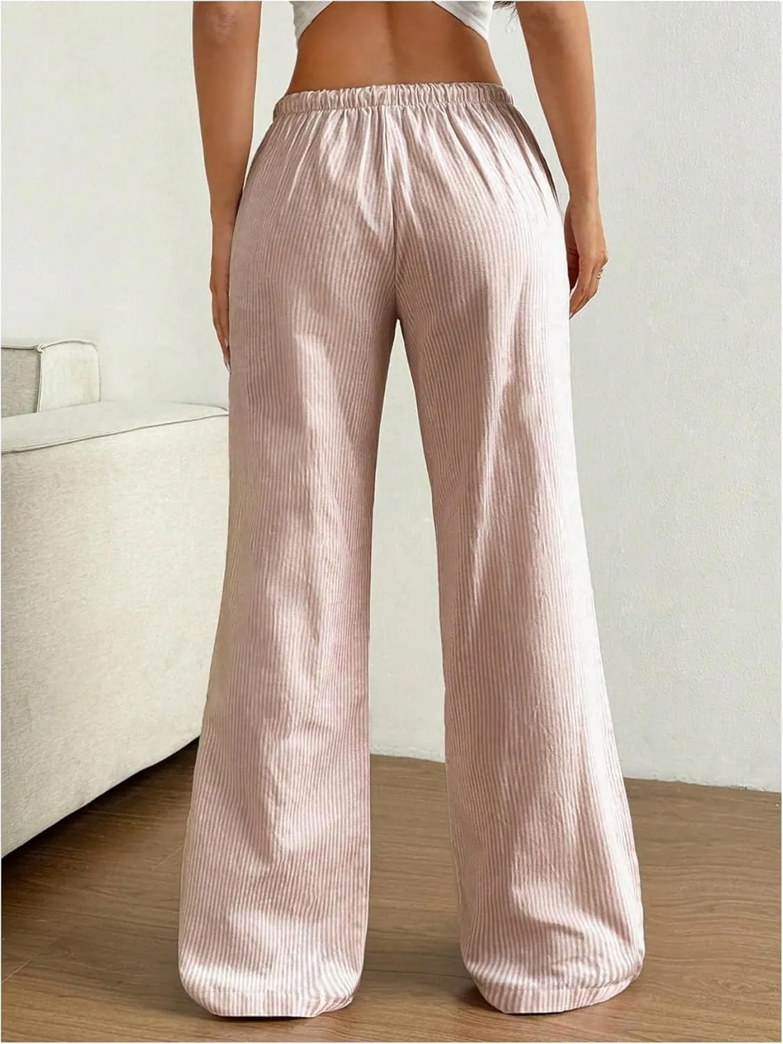SOLY HUX Women's Drawstring Straight Leg Baggy Pants Casual Lounge Pants Trousers with Pocket