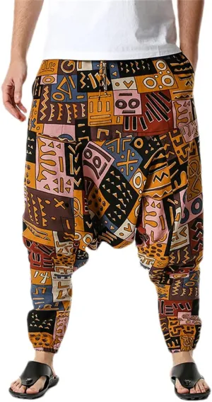 Spring and Autumn Men's Printed Harem Pants Casual Jogging Fitness All-Match Pants