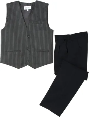 Spring Notion Big Boys' 2 Piece Pinstripe Vest Set