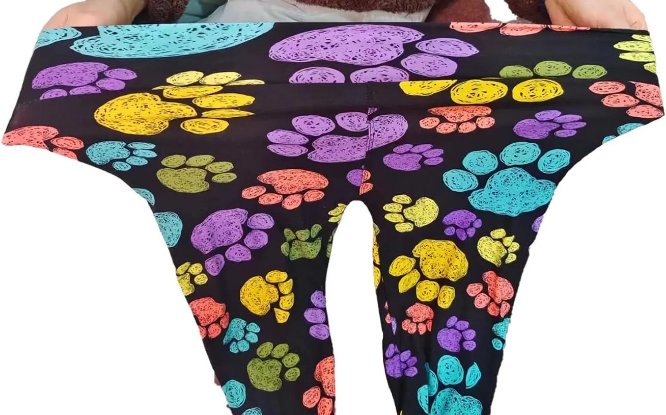 Spring Women's Leopard Pants Stretch Leggings Printed Striped Pants Camouflage Trousers for Workout Running Yoga
