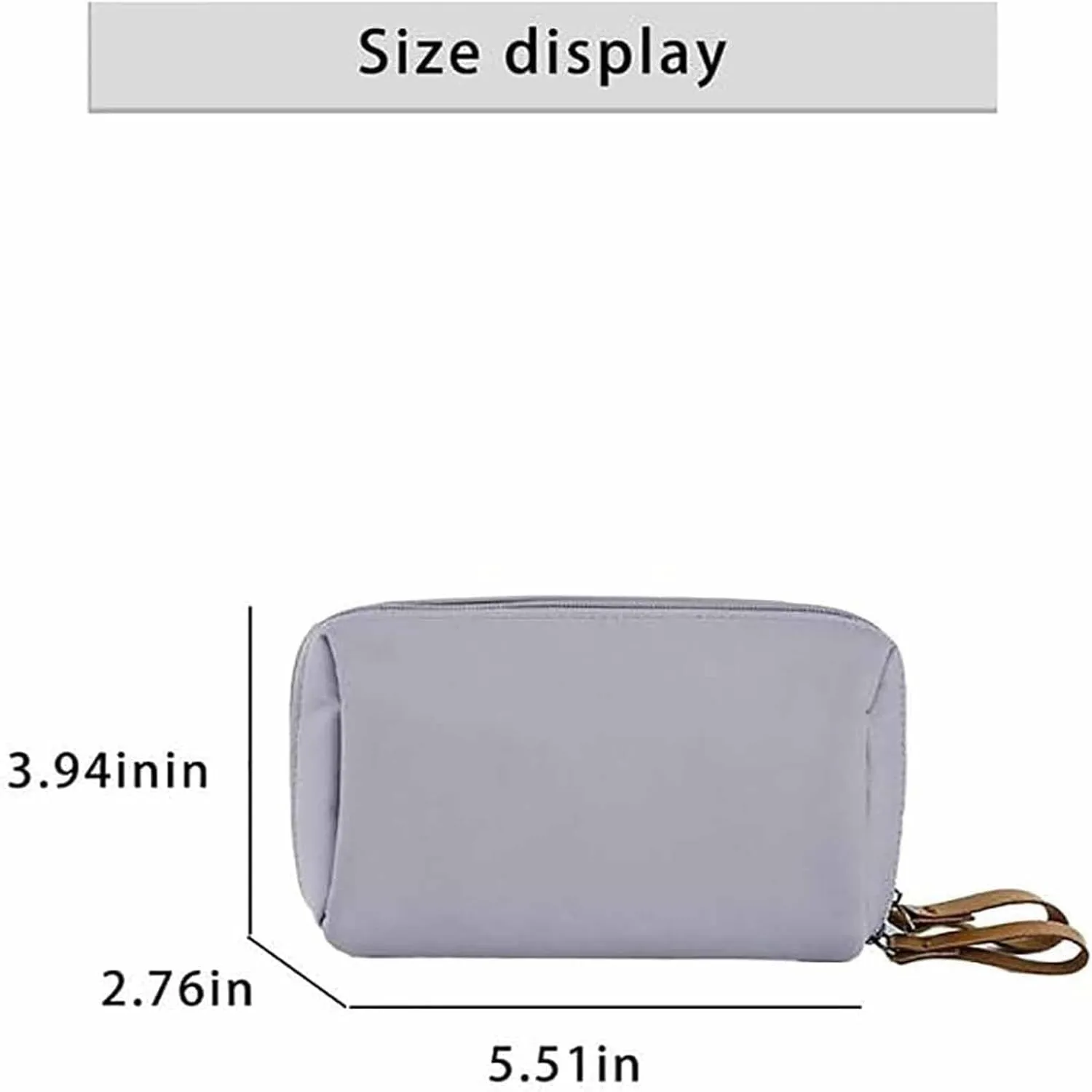 Strealinem Travel Makeup Pouch for Women, Strealinem Women's Storage Bag, Streamlined Simple Travel Cosmetic Bag, Lipstick Mini Cosmetic Bag with Compartments (Black)