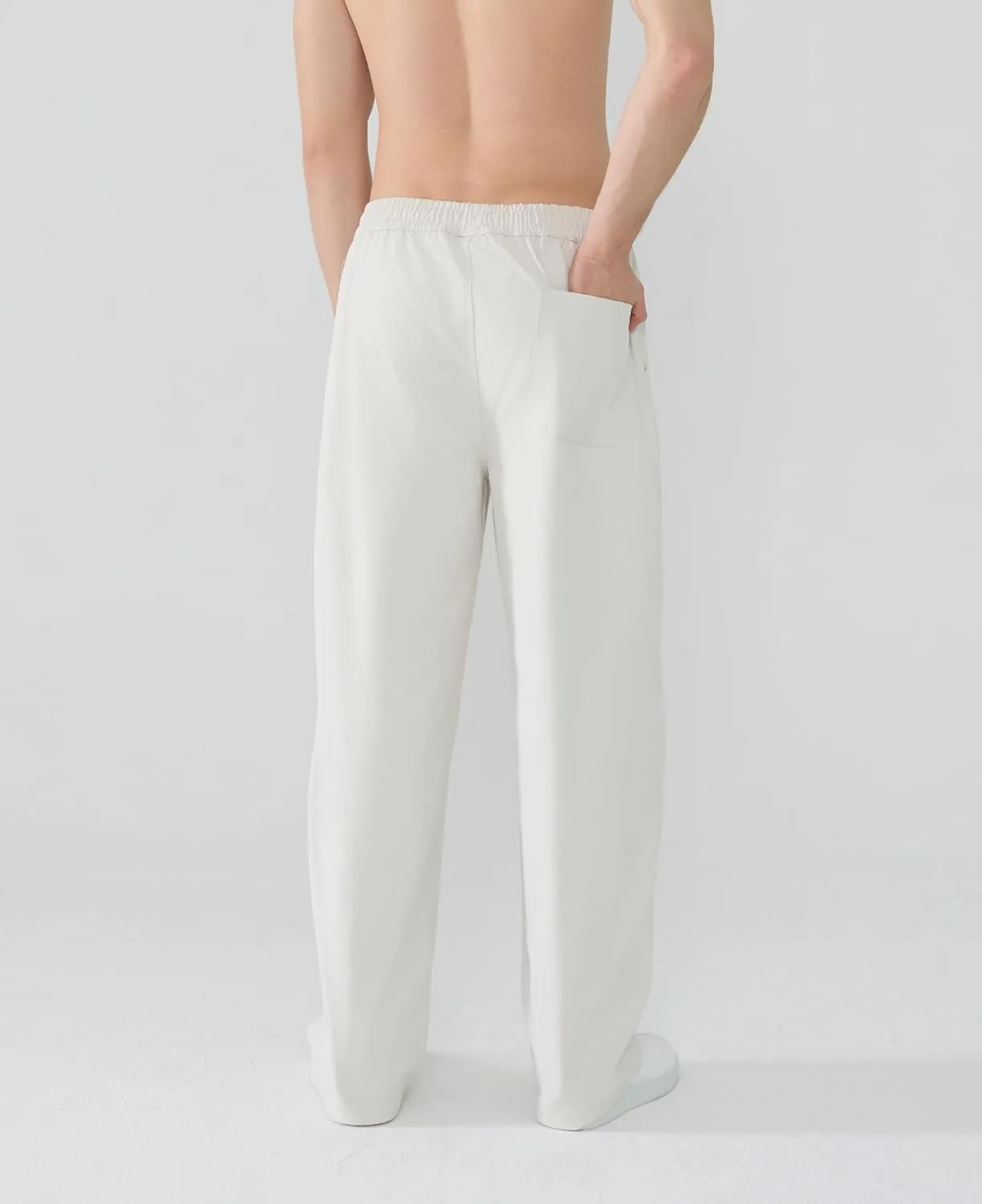 Susclude Mens Baggy Pants Wide Leg Summer Casual Pants Y2k Lightweight Elastic Waist Drawstring 2025 Trendy Pants