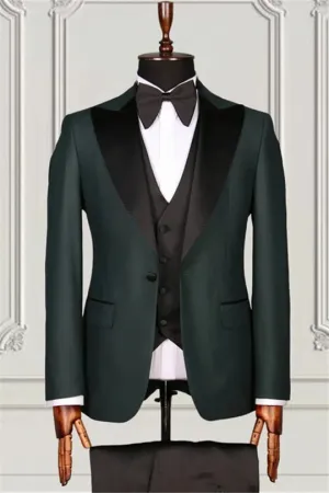 Suzhoufashion Classic Gray Three Pieces Peaked Lapel Formal Business Suits