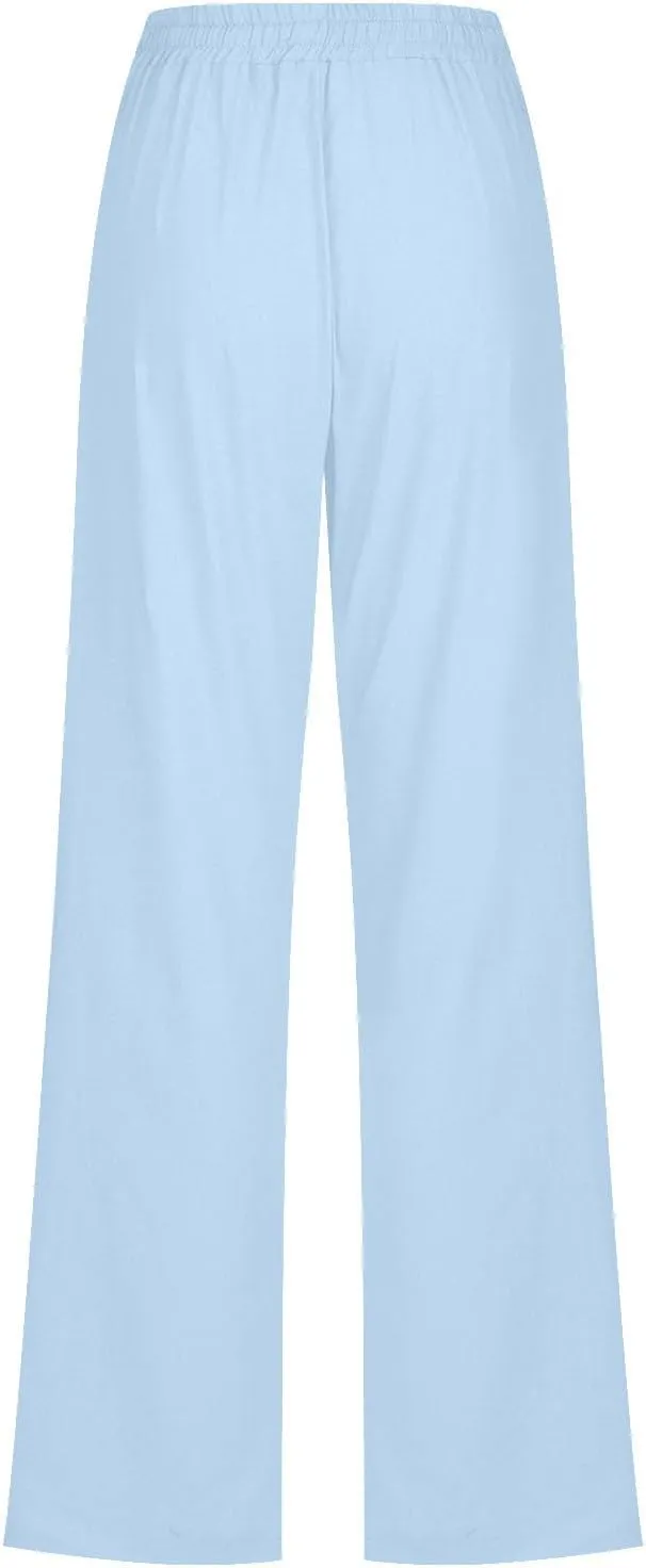 Sweater Wide Leg Pants Winter Velvet Work Slacks with Pockets Wide Leg Wide Leg
