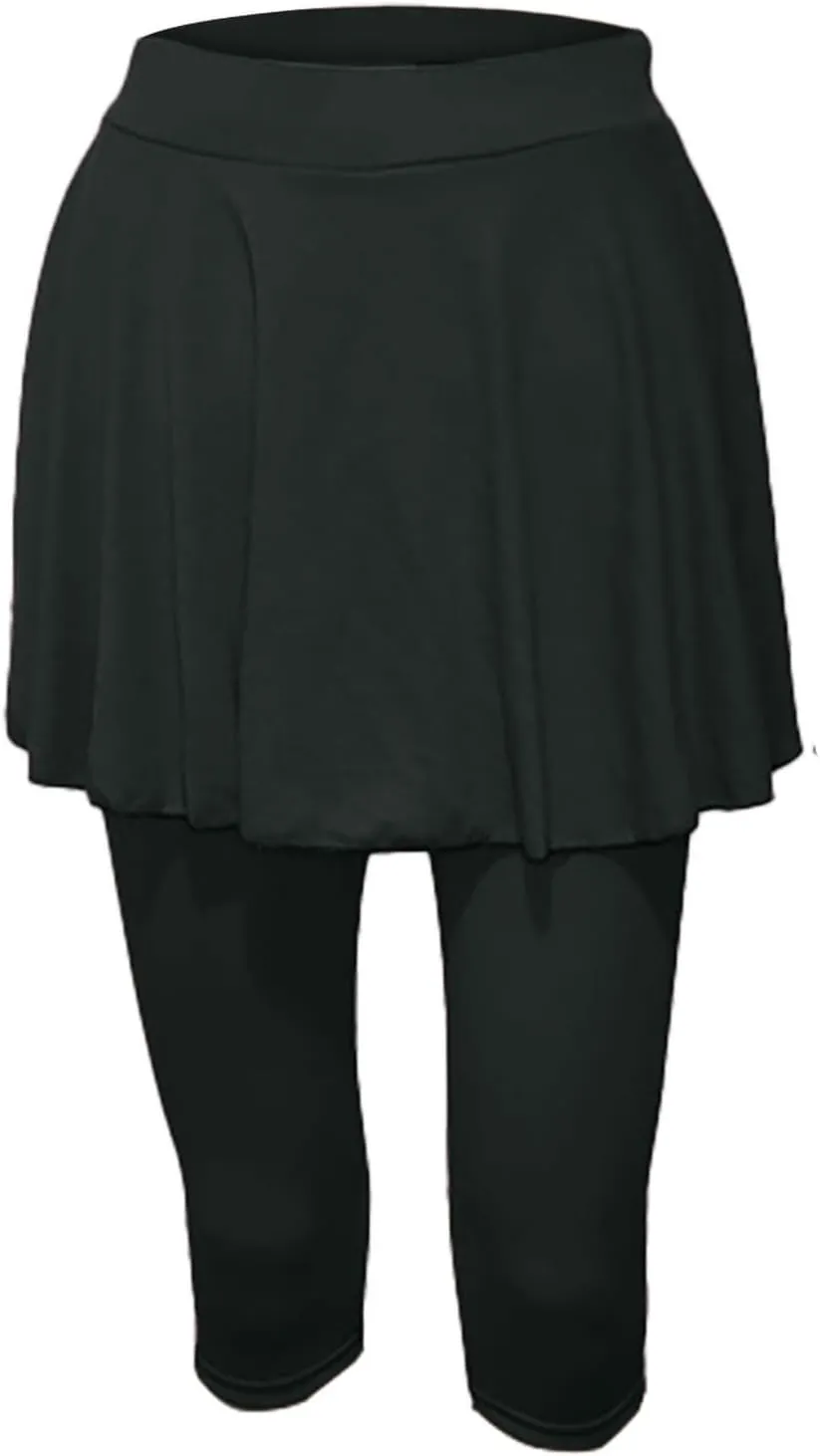 Tennis Skirts for Women Yoga Golf Pants Skorts Womens Capri Leggings with Pockets Skirted Gym Legging with Athletic Skirt