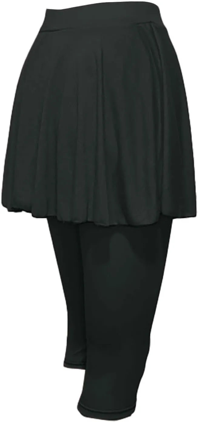 Tennis Skirts for Women Yoga Golf Pants Skorts Womens Capri Leggings with Pockets Skirted Gym Legging with Athletic Skirt