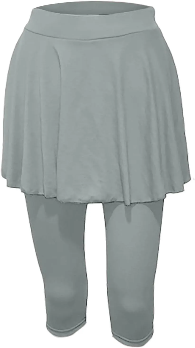 Tennis Skirts for Women Yoga Golf Pants Skorts Womens Capri Leggings with Pockets Skirted Gym Legging with Athletic Skirt