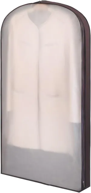 Translucent Garment Bags for Hanging Clothes, 4IN Wide Dress Bag Oxford Cloth, Mesh Bottom, for Home StorageApartment(Brown,60x10x150cm/24x4x59in)
