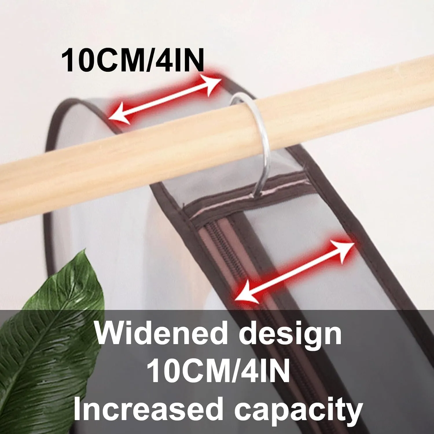 Translucent Garment Bags for Hanging Clothes, 4IN Wide Dress Bag Oxford Cloth, Mesh Bottom, for Home StorageApartment(Brown,60x10x150cm/24x4x59in)