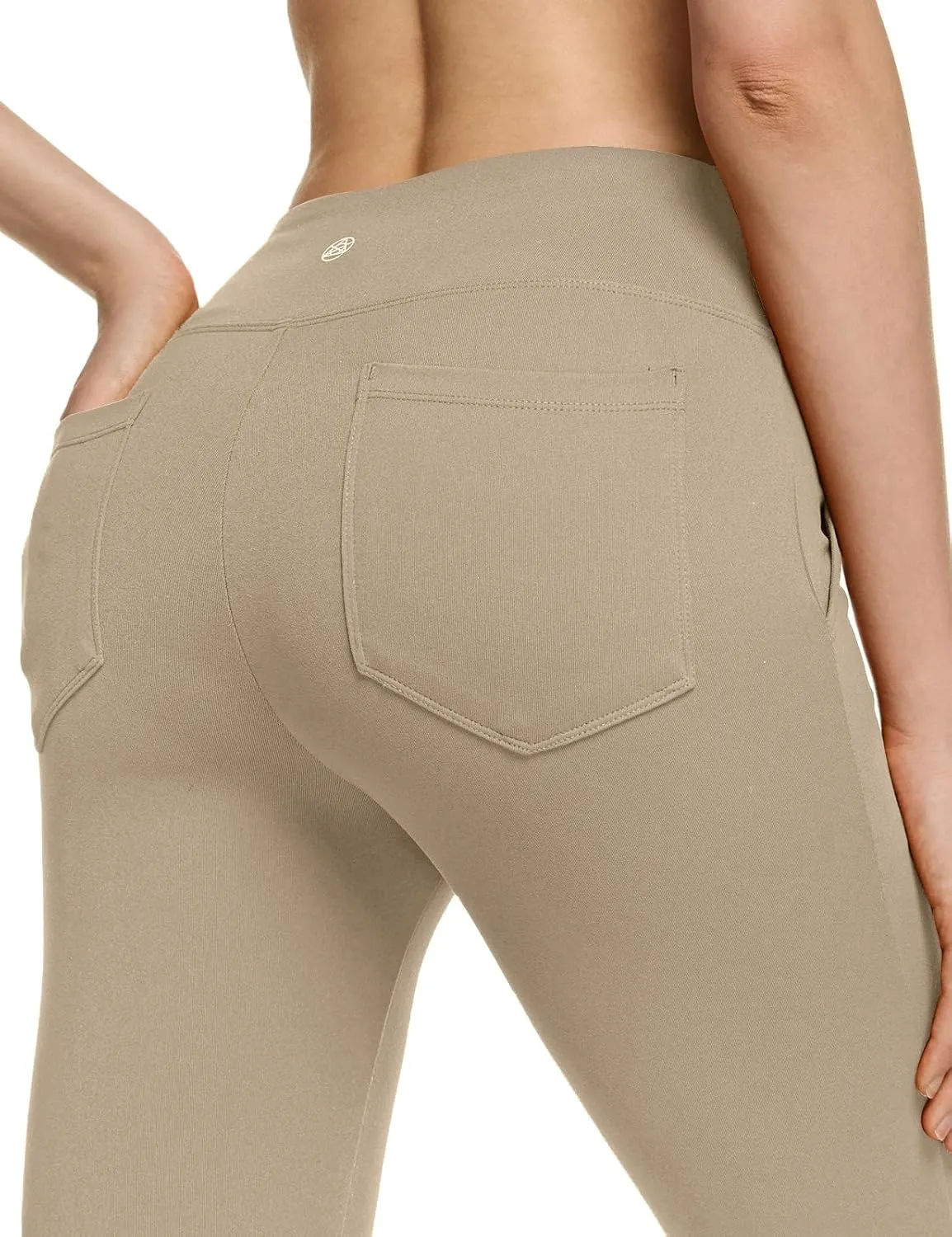 TSLA Women's Yoga & Dress Pants, Office Business Casual Work Slacks, Stretch Straight Leg/Bootcut Pants with 4 Pockets