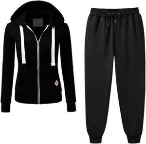 Two Piece Outfits for Women Tracksuit Sweat Suits Workout Jogging Sets Zip Up Hoodies and Sweatpants with Pockets