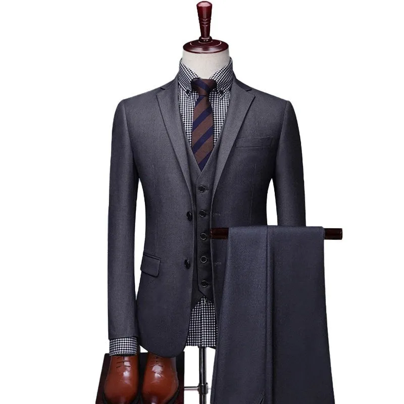 West Louis Single-Breasted Formal Business-Men Office 3Piece Suit