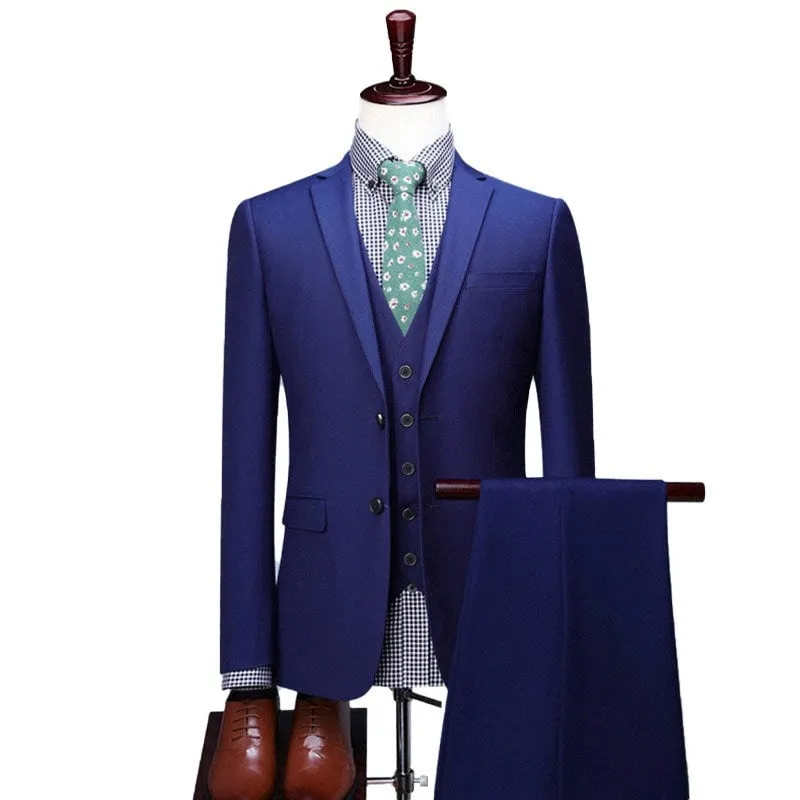 West Louis Single-Breasted Formal Business-Men Office 3Piece Suit