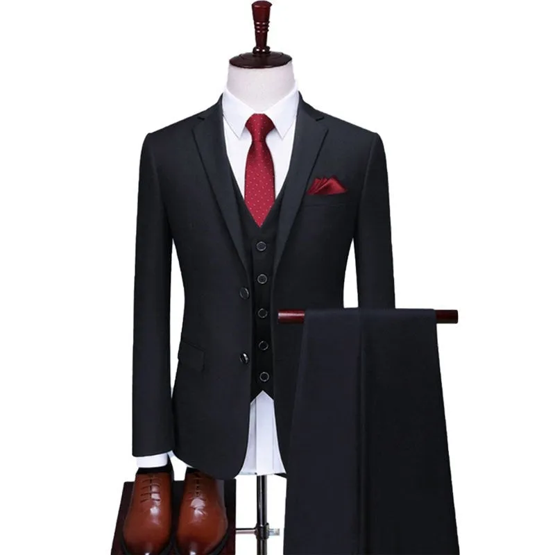 West Louis Single-Breasted Formal Business-Men Office 3Piece Suit